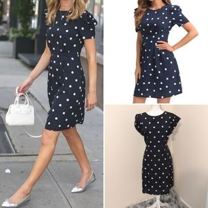 Banana Republic retro chic polka dot dress 14